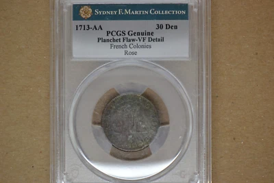 1713-AA 30 Deniers- PCGS VF Details-Planchet Flaw - Image 1 of 4
