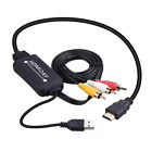 Home Office Converter Cable Plug Play AV Output USB Charging For PC 1080P HD DVD