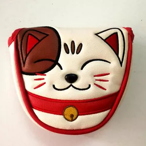 Puppy Kitty Cat Golf Mallet Putter Head Cover with Magnetic Closure - Picture 1 of 5