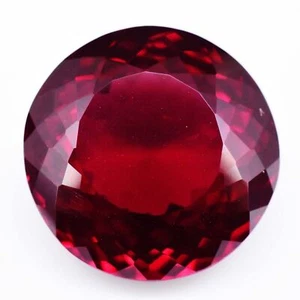 34ct 19x19mm Round Natural Red Pyrope Garnet Top Quality Gemstone, Mozambique - Picture 1 of 4
