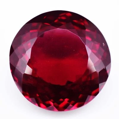 34ct 19x19mm Round Natural Red Pyrope Garnet Top Quality Gemstone, Mozambique - Image 1 of 4