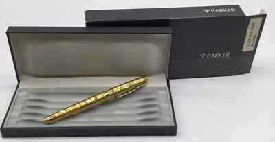 Bolígrafo Parker 75 Chapado en Oro 22K Nuevo en Caja Original Hecho en Francia Foto 1 de 4