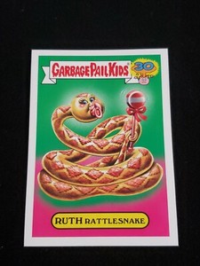 2015 Garbage Pail Kids 30th Anniversary 7a RUTH RATTLESNAKE PETS STICKER GPK