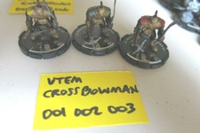 MAGE KNIGHT REBELLION 001 002 003 UTEM CROSSBOWMAN SET / LOT OF 3 PIECES 1w 1r