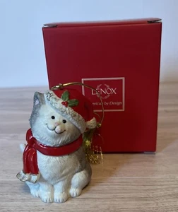 Lenox American by Design Fat Cat Christmas Ornament #828423 NIB - Picture 1 of 4
