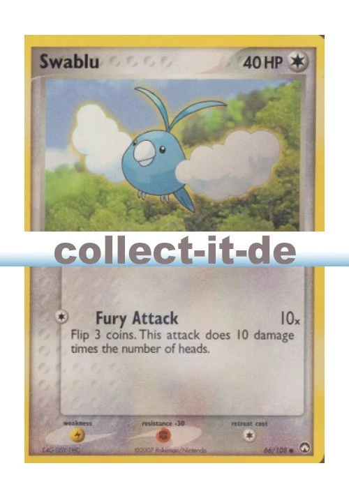 Pokemon EX Power Keepers - 66/108 - Swablu - ENGLISCH - Bild 1 von 1