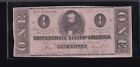 US 1862 $1 CSA T-55 Confederate State Bank Note VF (207)