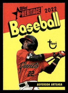 Aeverson Arteaga 2022 Topps Heritage Minor League  Card #73PC-9 ACL Giants