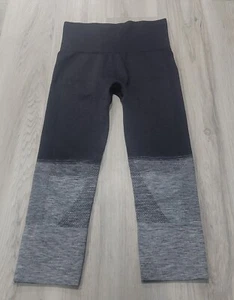 Womens (4) Nice! Black/Gray Ombre- Lululemon Athletica- Thick- Cropped Leggings - Picture 1 of 7