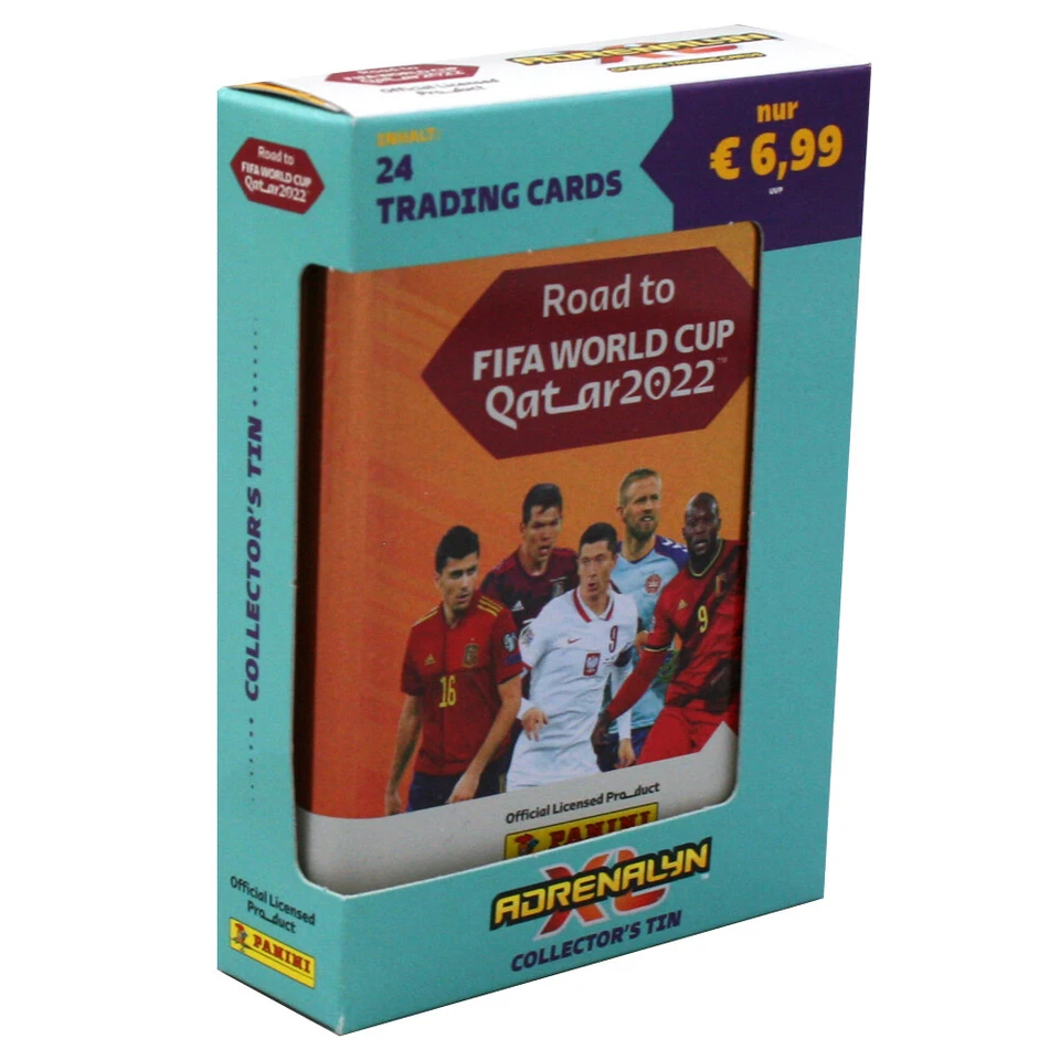 Panini Road to World Cup Qatar 2022 Adrenalyn XL - 1 Mini Scatola di Latta