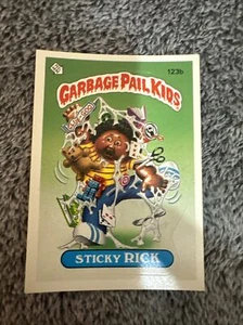 Garbage Pail Kids 1986 #123b Sticky Rick (nessun errore di copyright) - Foto 1 di 2