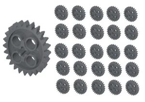 ☀️NEW LEGO 25x Dark Bluish Gray Technic Gear 24 Tooth 1 Axle Hole Pieces - Picture 1 of 3
