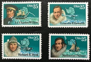 1988 Scott #2386-89 - 25¢ - ANTARCTIC EXPLORERS - Set of 4 Singles - Mint NH - Picture 1 of 1
