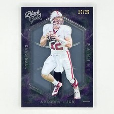 2016 Black Gold Collegiate White Gold Foil Andrew Luck /25 #8 Stanford Cardinal