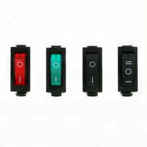 15A 250V AC KCD3 Square Rectangle Long Rocker LED Button Switches Car Dash Boat - Picture 1 of 4