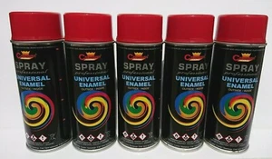 Lackspray RAL 3000 Sprühfarbe Sprühlack Spraydose Lack Farbe 400 ml - 5 Stück - Bild 1 von 1