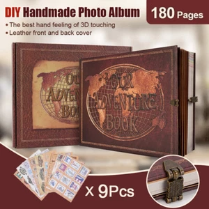 180Pages Our Adventure Book Scrapbook Photo Album Retro Christmas Valentine Gift - Picture 1 of 10