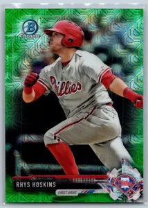 Rhys Hoskins 2017 Bowman Chrome Prospects Mega Green Refractor 04/99 #BCP117 - Picture 1 of 2
