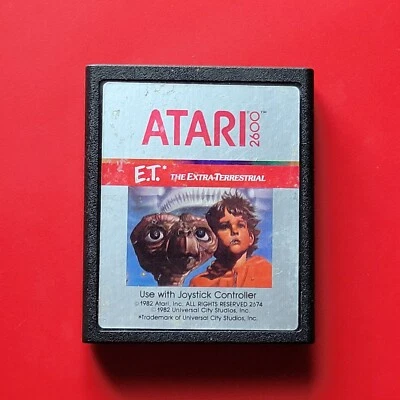ET E.T. The Extra-Terrestrial Atari 2600 7800 Game Cleaned Works! - Image 1 of 4