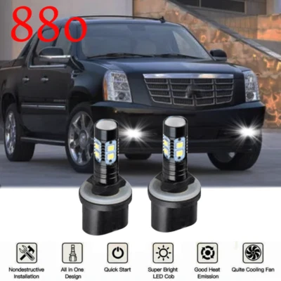 Luces antiniebla 2 piezas 880 para Cadillac Escalade 1999-2006 - 6000K blancas 100W bombillas LED Foto 1 de 4