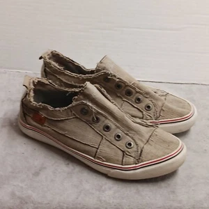 BLOWFISH MALIBU CANVAS LACELESS WOMEN'S 9.5 SNEAKERS  GREY  - Picture 1 of 6