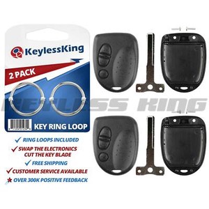 2 New Key Fob Shell Pad Case for 2004 2005 2006 Pontiac GTO Keyless Entry Remote