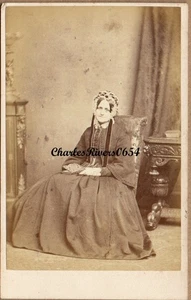 1866 LEAMINGTON CDV LADY NAMED MARIA WILMOTT VICTORIAN FASHION #A2895 - Picture 1 of 2