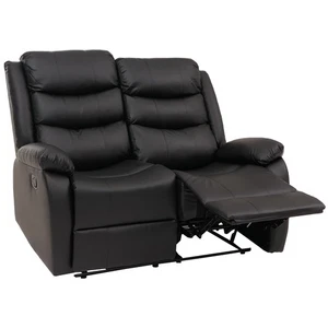 B-Ware 2er Kinosessel MCW-O62, mit Armlehne, Liegefunktion Kunstleder, schwarz - Bild 1 von 13