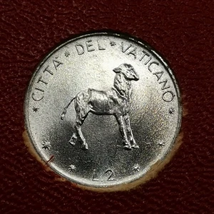 2 LIRES 1973 PAPE PAUL VI VATICAN 132000 Ex. / UNC ISSUE DU COFFRET - Picture 1 of 2