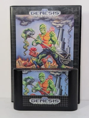 1992 Toxic Crusaders Sega Genesis Cartridge & Box Only No Manual Tested Working - Image 1 of 4