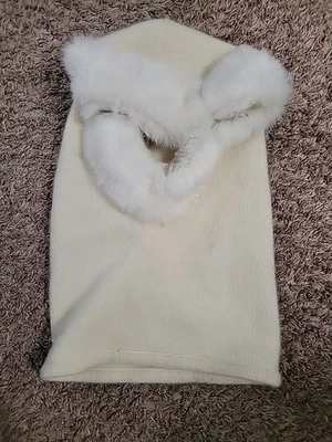 Portolano Mujer Lana de Cordero, Angora Piel de Conejo Cuello Calentador/Máscara Foto 1 de 4