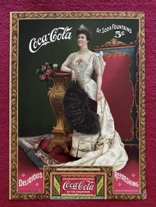 1903 ORIGINAL COCA COLA TRADE CARD FEATURING OPERA SINGER LILLIAN NORDICA - Picture 1 of 2