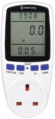 Electricity Monitor Power Meter UK Plug Energy Usage Wattage Kwh Analyzer Socket - Image 1 of 4