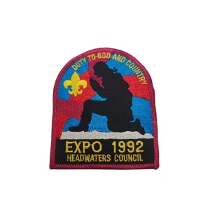 1992 Boy Scouts Headwaters Council EXPO Patch - Duty to God and Country BSA - Picture 1 of 4