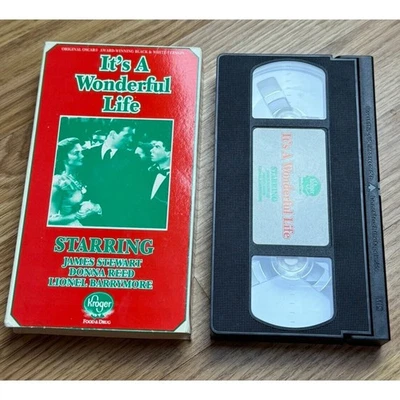 IT'S A WONDERFUL LIFE VHS ( Kroger Release ) James Stewart B&W Movie - Image 1 of 4
