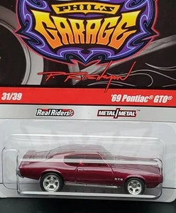 Hot Wheels Garage Phil's 31/39 '69 Pontiac GTO Real Riders Purple - Picture 1 of 9