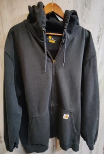 Carhartt Full Zip Hoodie Men's 3XL Black Heavyweight Outdoor Work Wear - Imagen 1 de 6