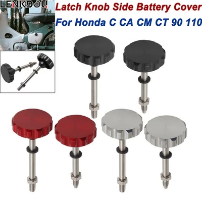 Perilla de cierre de batería lateral R/L cubierta tuerca de perno para Honda CT90/110 CA100 CT200 CM91 Foto 1 de 4
