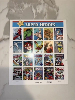 Scott #4159 Marvel Super Heroes (Spiderman, Hulk) 41¢ Hoja de 20 estampillas - MNH Foto 1 de 4