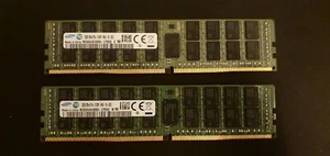 Samsung 32GB 2RX4 PC4-2133P DDR4 ECC Registered Memory (M393A4K40BB0CPB) - Photo 1/2