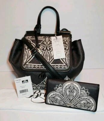 SET PORTAFOGLIO ZAINO A TRACOLLA CONVERTIBILE BRIGHTON JASMINE CASABLANCA PREZZO AL DETTAGLIO CONSIGLIATO $420 - Immagine 1 di 4