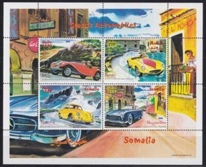 F-EX22002 SOMALIA MNH 2000 PINTURA ARTE COCHE ANTIGUO MERCEDES BENZ PORSCHE FERRARI. - Imagen 1 de 1