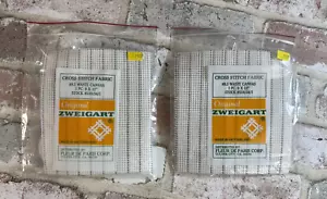 Lot Of 2 ZWEIGART Cross Stitch Fabric Waste Canvas #8.5 9"x12" - Picture 1 of 2