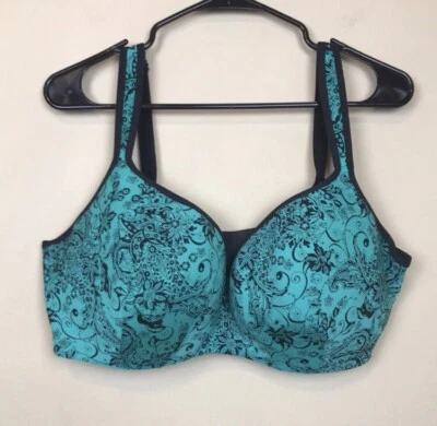 Sujetador Cacique Mujer Floral Estampado Paisley Verde Espuma de Mar Negro Talla 44DDD Foto 1 de 4