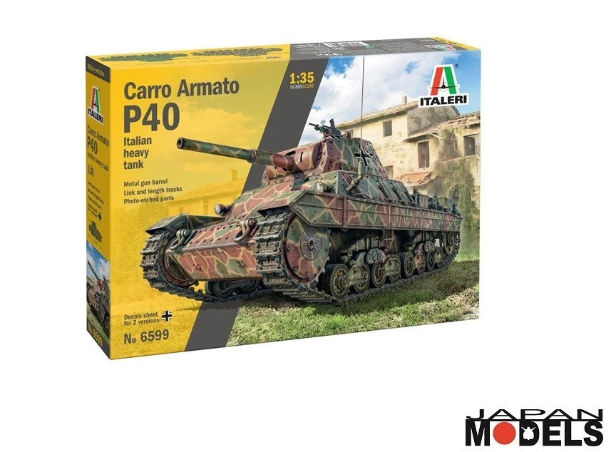 CARRO ARMATO P40 Heavy Tank Photo Etched Decal 2 Ver.Italeri 6599 1/35 Model Kit - Immagine 1 di 1