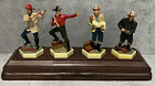 Sebastian Miniatures The Firefighter Collection Set Of 4 Figurines with Stand