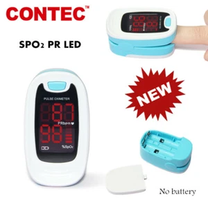 Oxímetro de pulso de dedo oxígeno en sangre SpO2 PR monitor bolsa y cordón gratis CMS50M - Imagen 1 de 11