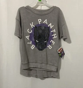 Marvel Avengers Boys Black Panther Graphic Top & Shorts Set Gray Size 5 - Picture 1 of 7