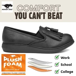 Back To School Schuhe Mädchen Teens Rocket Hund Mobil flach Halbschuh schwarz Größe UK3-UK8 - Bild 1 von 8