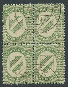 1920 FINLANDIA INGRIA USATO 5 P QUARTINA - VA8 - Picture 1 of 1